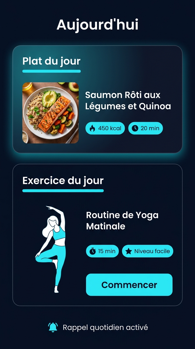 Plat du jour et exercice du jour